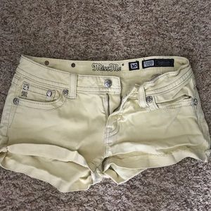Miss me jeans shorts yellow size 30